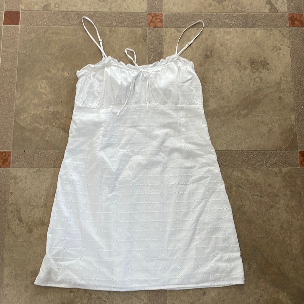 White mini dress